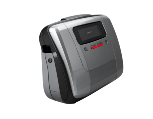 Modern Portable Bluetooth Radio with LED Display, Side Angle, isolated