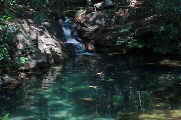 One of several waterfalls that are known as Loquinhas or Cachoeira das Loquinhas in Alto Paraiso de Goias