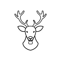 Outline of a deer head design