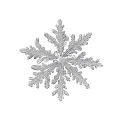 Halftone dotted illustration of a snowflake isolated on white background, representing winter, cold weather, and seasonal beauty in retro pop art style