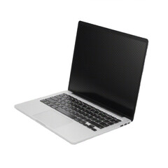 laptop isolated on white background, symbolizing technology, digital work, and modern communication in retro pop art style