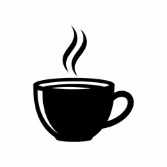 Obraz premium Aromatic coffee steaming in a classic cup design, perfect for morning rituals or cozy moments, scalable vector graphic