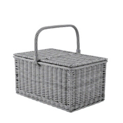 Halftone dotted illustration of a basket isolated on white background, woven container in vintage pop art style design