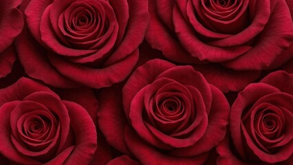 Vibrant red roses close-up desktop wallpaper