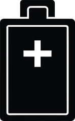 Emergency Medical Kit Icon: Minimalist First Aid Symbol for Healthcare and Safety Information