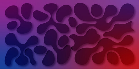 Abstract hand drawn organic shape colorful on Gradient background. Set of blob shape collection with different style. Abstract liquid shapes, organic random blobs, fluid element Colored bubble, drop. 