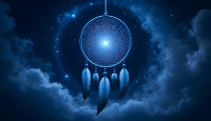 illustration of a celestial dreamcatcher