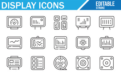 Editable technology and data display icons for modern applications