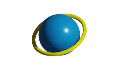 internet logo with blue and yellow ring