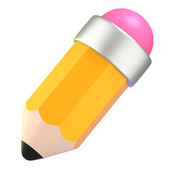 Stationery 3D Icon Pencil