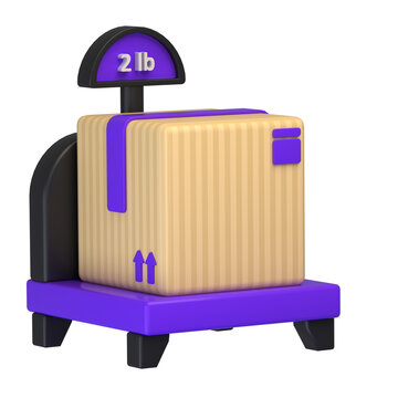 Logistic 3D Icon Box weight