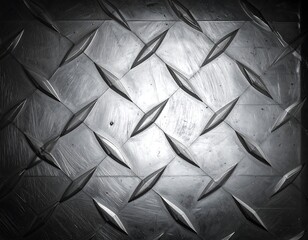 Close Up View of Diamond Plate Metal Surface.