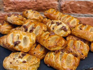 freshly danishes with maple syrup