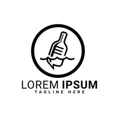 10.eps bottle vector logo design 