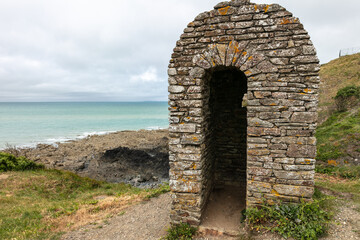 stone remains of an old building in Granville, France