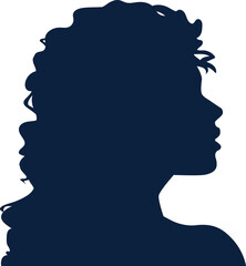 illustration of a silhouette for girl 