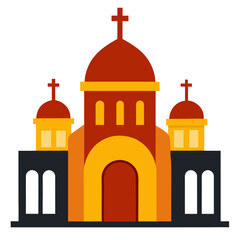 Vector of Place of worship on white background