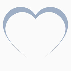 Vector of White Heart on white background