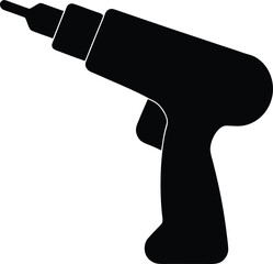 Cordless Drill Vector: Power Tool for Construction, Woodworking Equipment, Handheld Tool for DIY Projects, and Home Improvement on Transparent Background