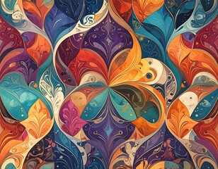 Vibrant Abstract Pattern Design.