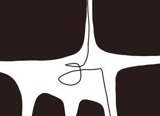Minimal abstract image for printing. Picture for modern interiors. The picture is painted by hand on a tablet. © neurostructure