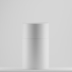 Simple White Cylindrical Box/Tube Mockup
