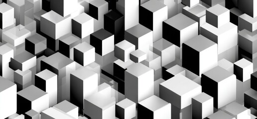 Obraz premium Black and white geometric pattern