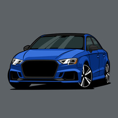 vector illustration of a sports car