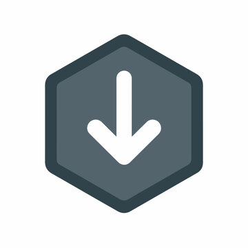 Sleek Bold Decrease Arrow Icon