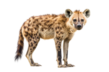 African hyena predator isolated on transparent background