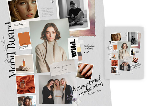 Aesthetic Composition Moodboard Mockup