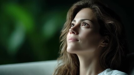 Woman Enjoying Peaceful Time in the Sunlight