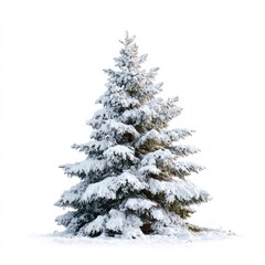 Snow-covered evergreen tree beauty.