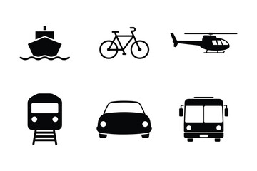 Fototapeta premium Transportation vehicle mode on white background