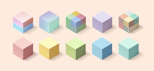 Obraz premium Vibrant cubes in an appealing design