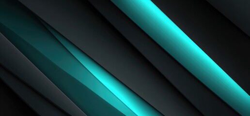 Dark layers intertwine with vibrant teal accents