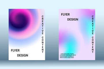 Set for liquid on colorful background. Bright mesh blurred pattern in pink, blue, green tones. Fashionable advertising vector in retro for book, annual, mobile interface, web application.