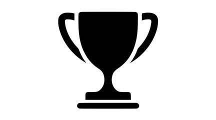 a black and white silhouette of a trophyblack, cup, flat, icon, profile, trophy, trophy cup 