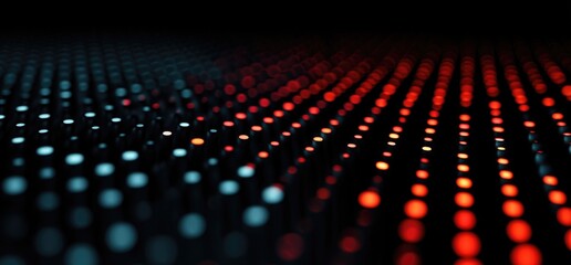 Colorful dots create an abstract digital landscape