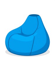 Comfortable Blue Bean Bag Chair.