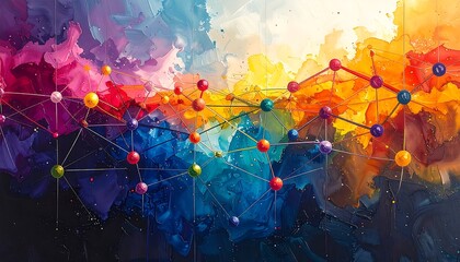 Colorful Abstract Network Design.