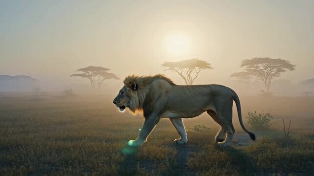 L&ouml;we in freier Wildbahn &ndash; Majest&auml;tisches Raubtier in nat&uuml;rlicher Umgebung