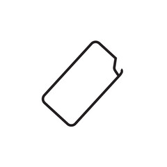 Simple Outline Price Tag Icon with Diagonal Orientation: Vector Line Art Symbol for Shopping, Retail, Sale, E-commerce, Discount, and Admission Ticket Concepts.