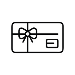 Gift card icon with ribbon and tag vector illustration On Transparent Background