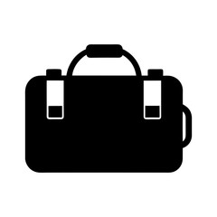 Camera Bag Black Silhouette Vector Travel Icon