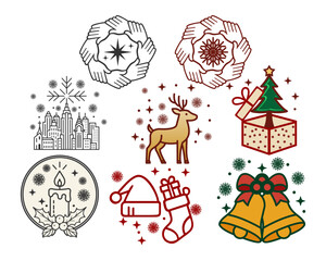 Christmas set icon