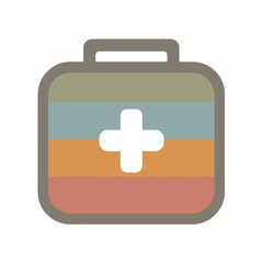 Fototapeta premium Modern First Aid Kit Icon Design