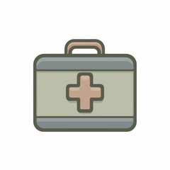 Obraz premium Minimalistic First Aid Kit Icon Design
