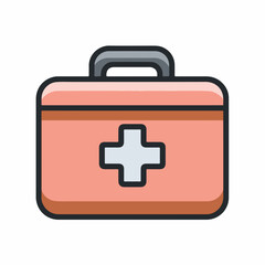 Obraz premium Professional First Aid Kit Icon Design