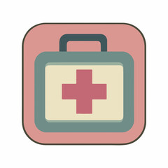 Fototapeta premium Sleek First Aid Kit Icon Design